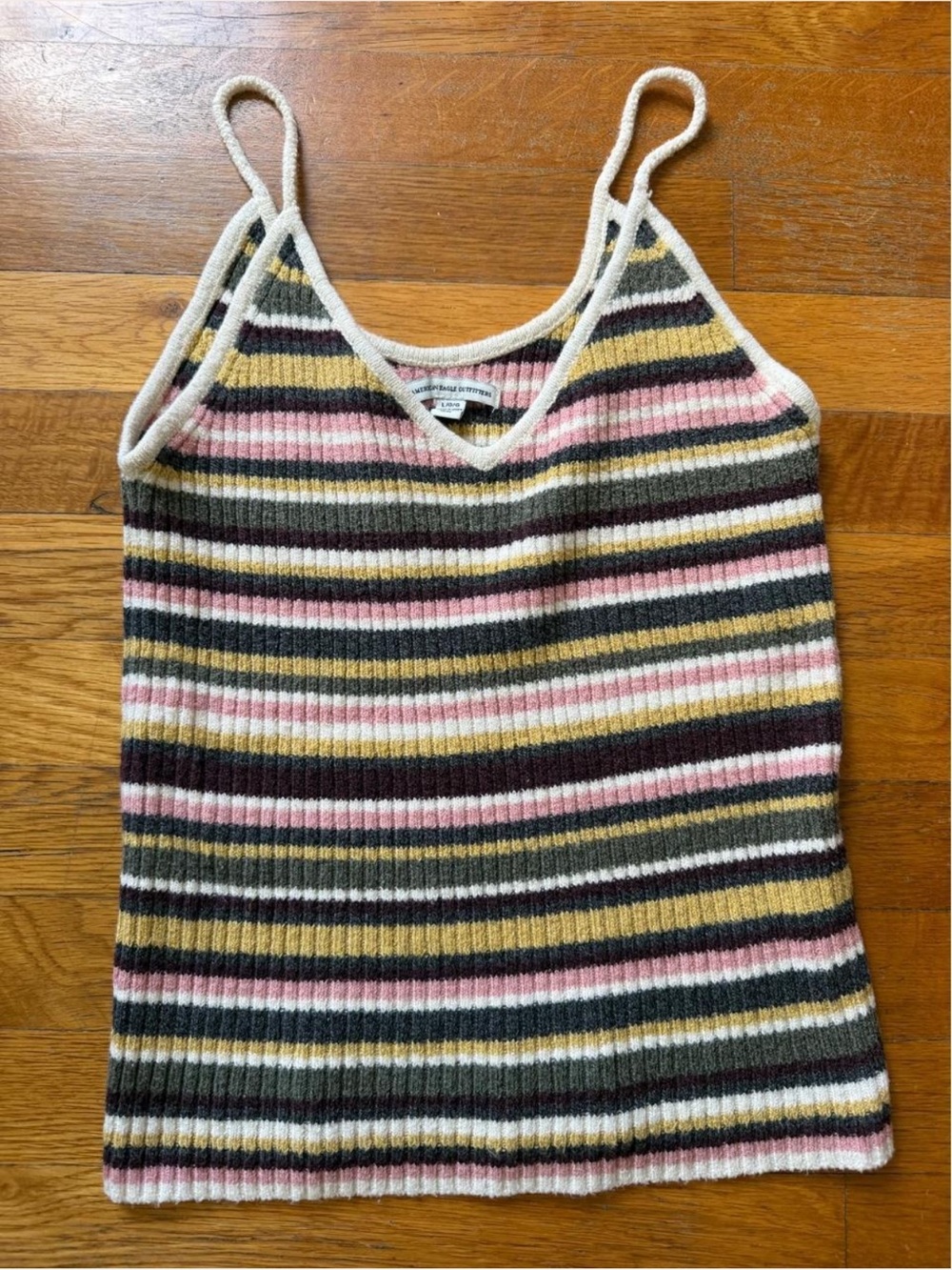 American Eagle Striped knit sweater tank top
Size large